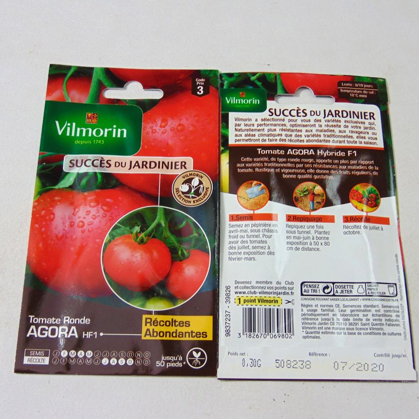 Example of Tomate Agora - Vilmorin per pack of 90 seeds (0,3g) as you get