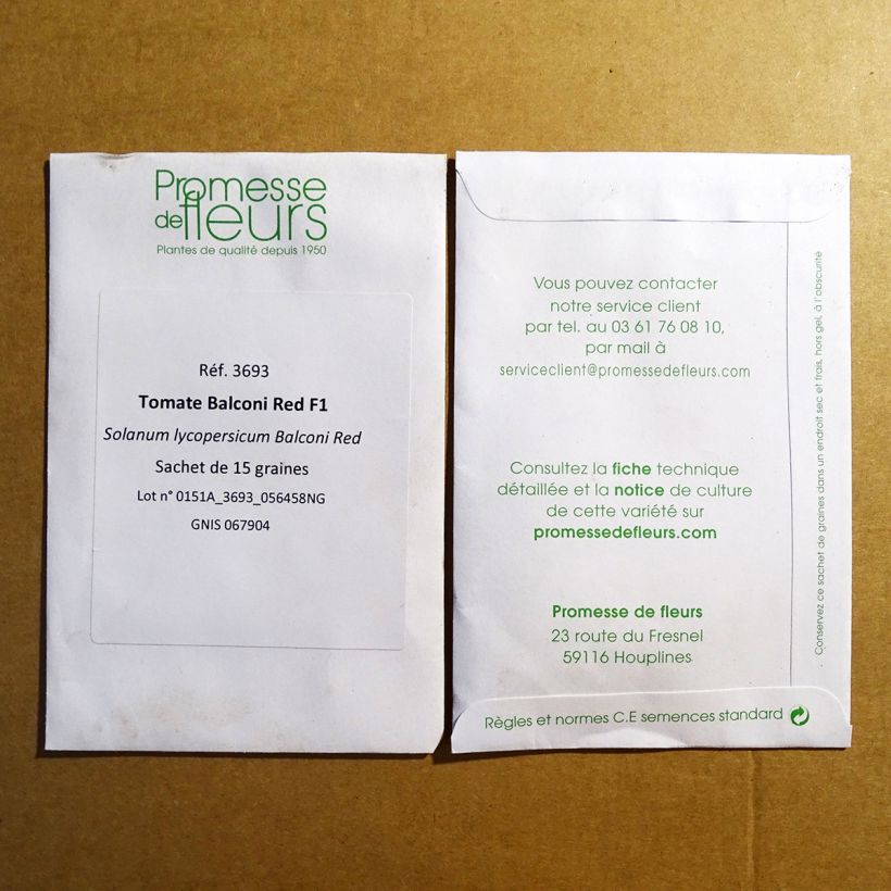 Example of Tomate Balconi Red per pack of 15 seeds as you get