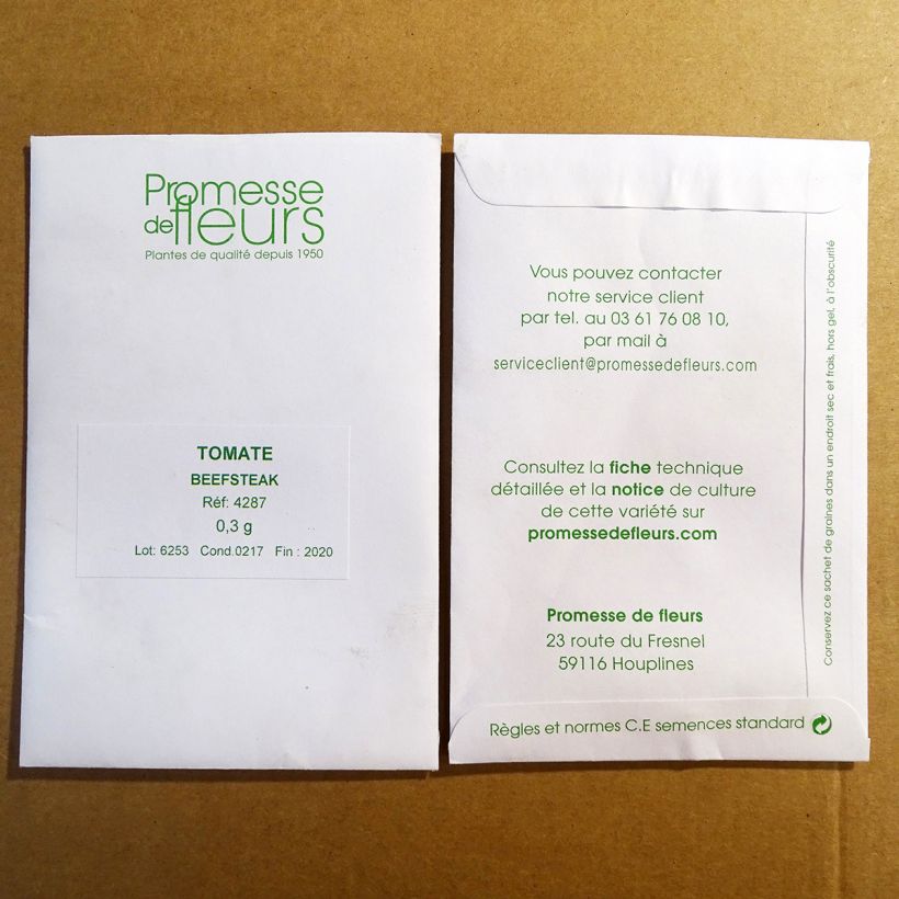 Example of Tomate Beefsteak per pack of 80 seeds (0,3g) as you get