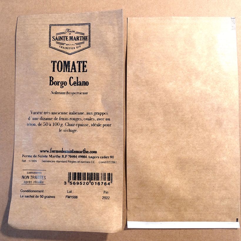 Example of Tomate Borgo Celano per pack of 50 seeds as you get