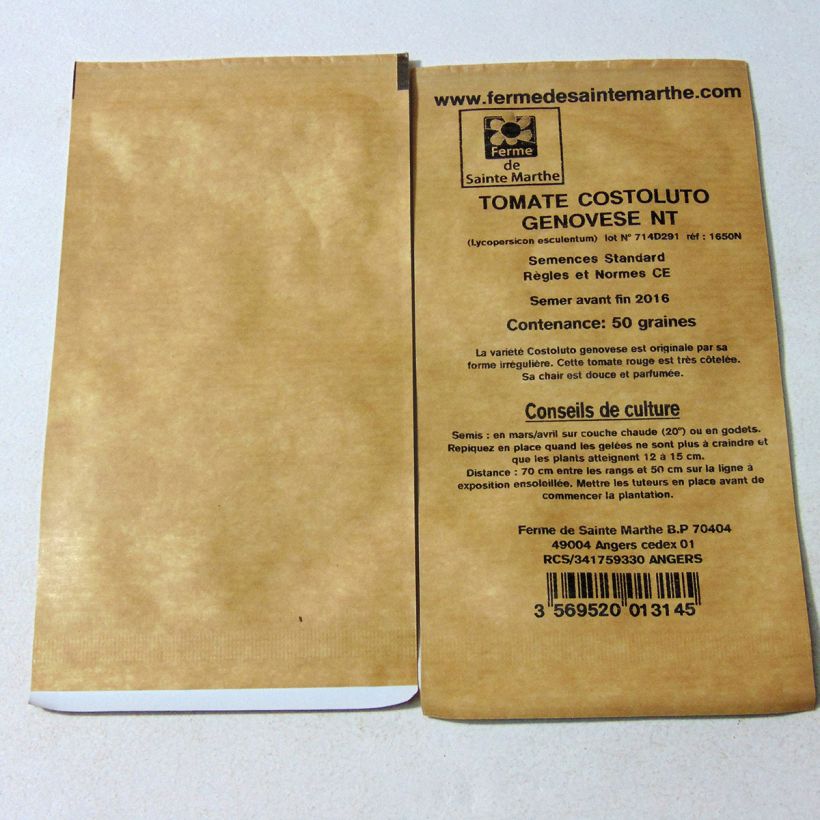 Example of Tomate Costoluto Genovese - Ferme de Sainte Marthe per pack of 50 seeds as you get