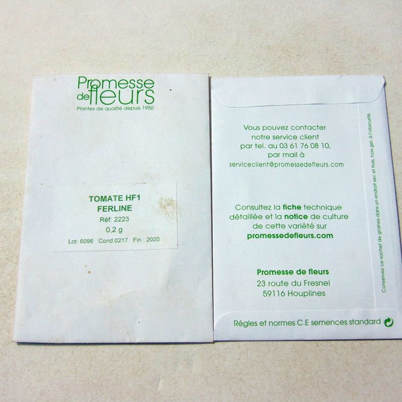 Example of Tomate Ferline per pack of 12 seeds (0,2g) as you get