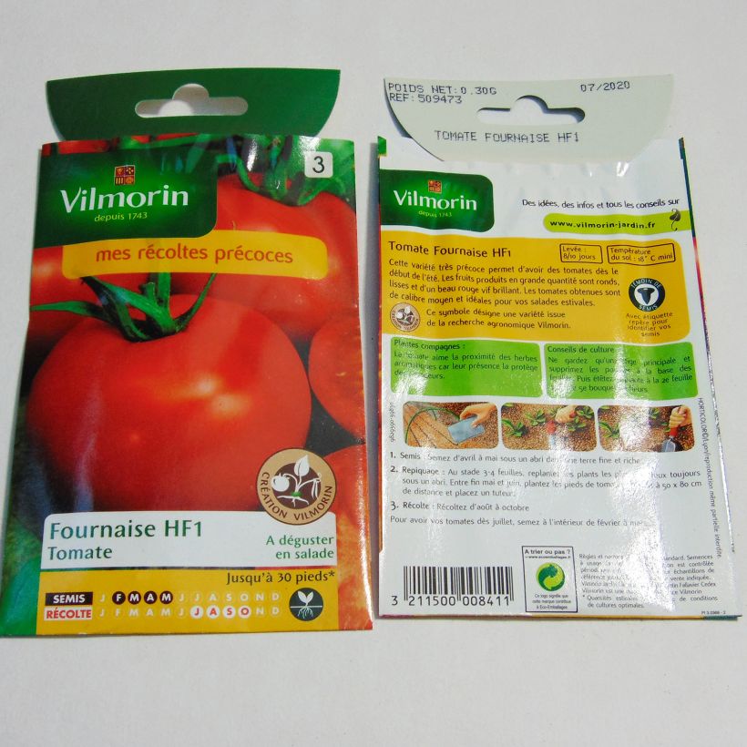 Example of Tomate Fournaise - Vilmorin per pack of 90 seeds (0.3g) as you get