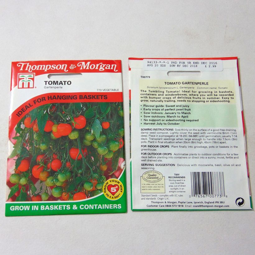 Example of Kirschtomate Gartenperle per pack of 20 seeds as you get
