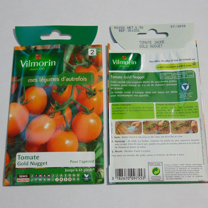 Example of Tomate Gold Nugget - Vilmorin per pack of 150 seeds (0.5g) as you get