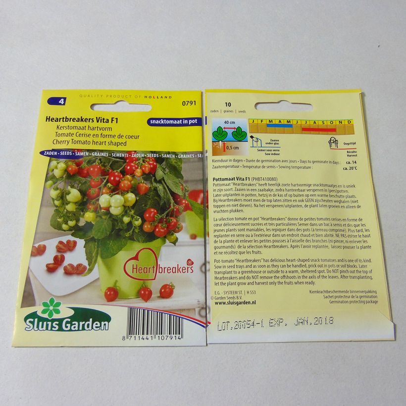 Example of Kirschtomate Heartbreaker per pack of 8 seeds as you get