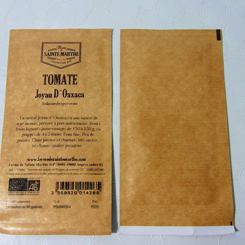 Example of Tomate Joyau d'Oaxaca Bio per pack of 50 seeds as you get