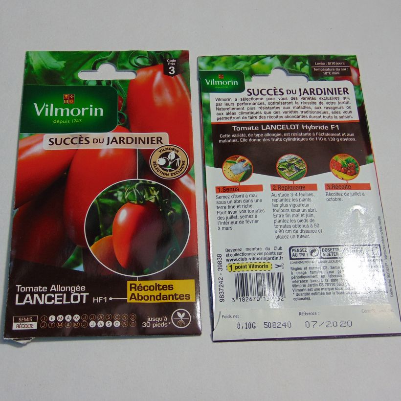 Example of Tomate Lancelot - Vilmorin per pack of 30 seeds (0.1g) as you get
