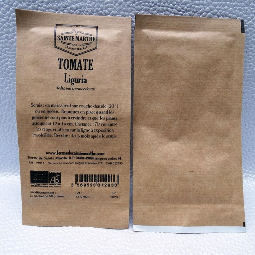 Example of Tomate Liguria Bio per pack of 50 seeds as you get