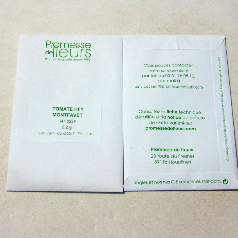 Example of Tomate Montfavet F1 per pack of 50 seeds (0,2g) as you get