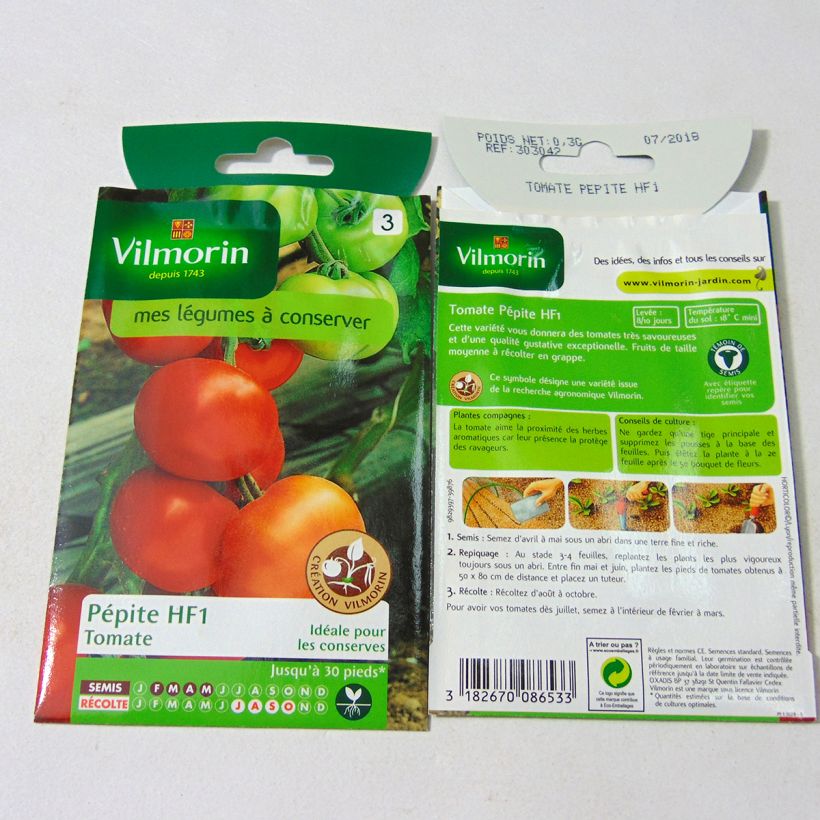 Example of Kirschtomate Pépite - Vilmorin per pack of 90 seeds (0.3g) as you get