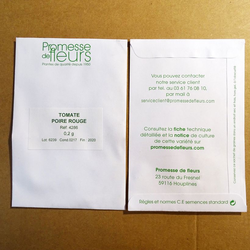 Example of Kirschtomate Poire rouge per 0,2 g seed pack as you get