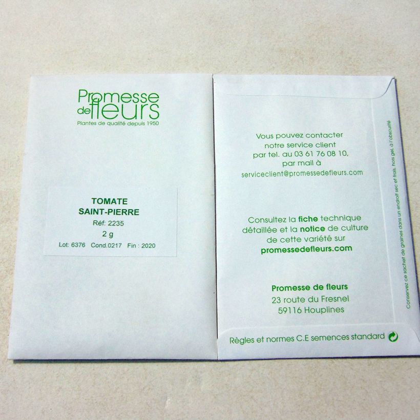Example of Tomate Saint Pierre per pack of 700 seeds (2g) as you get