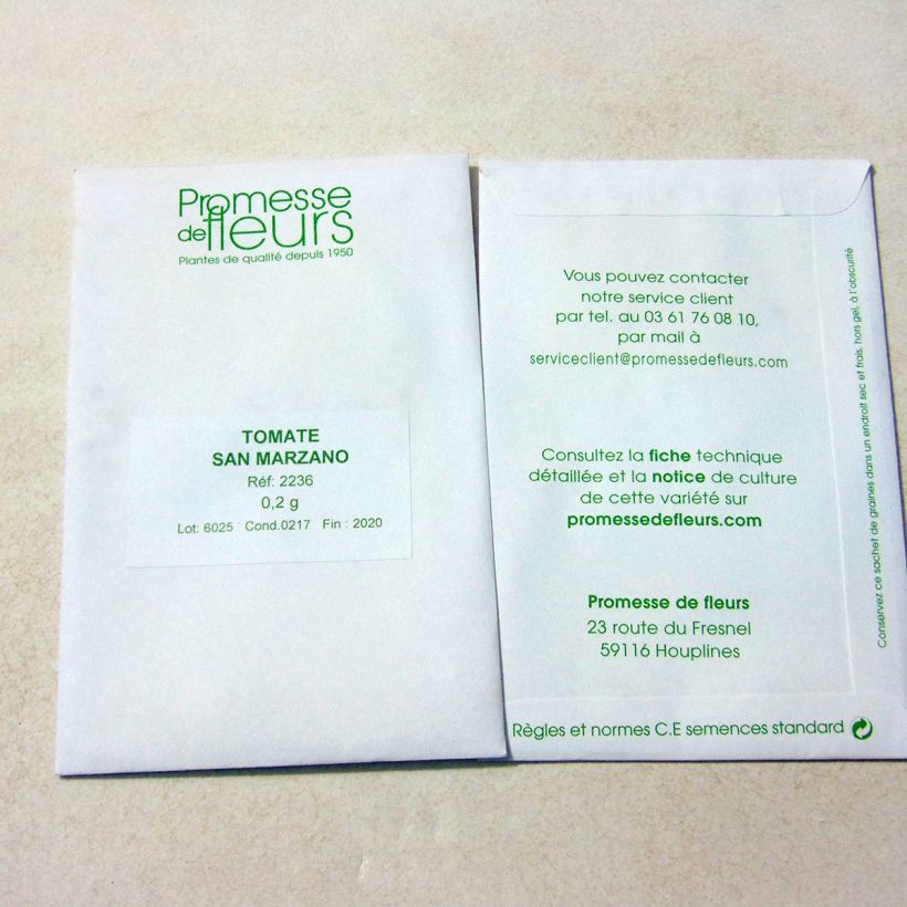 Example of Tomate San Marzano 3 per pack of 75 seeds (0,2g) as you get
