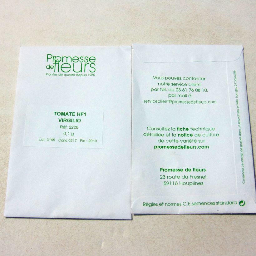 Example of Tomate Virgilio per pack of 30 seeds (0.1g) as you get