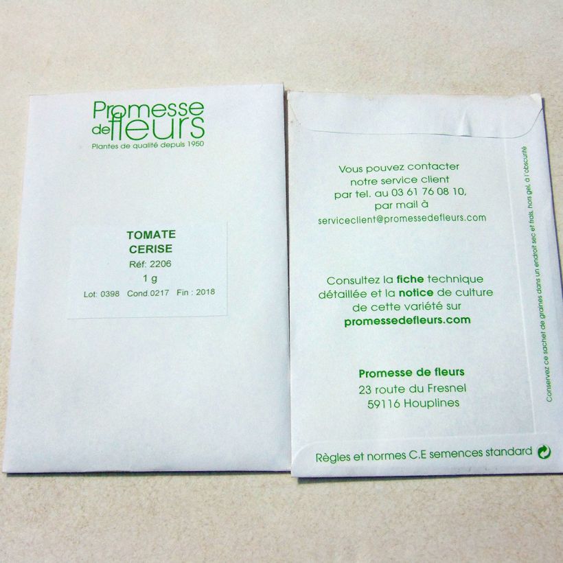 Example of Kirschtomate cerise per pack of 500 seeds (1g) as you get