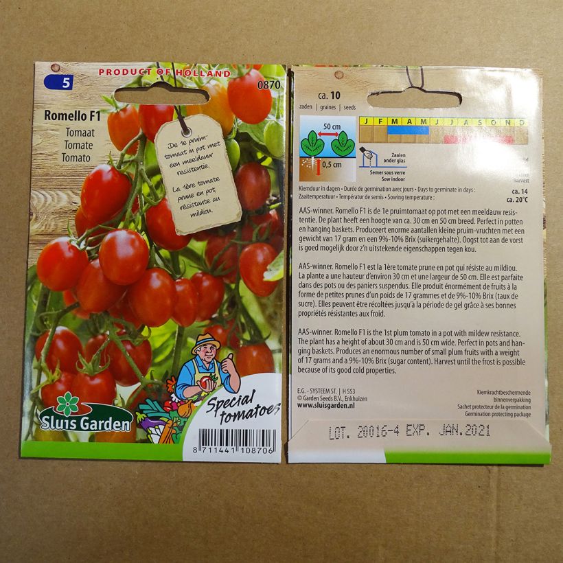 Example of Kirschtomate Romello F1 per pack of 10 seeds as you get