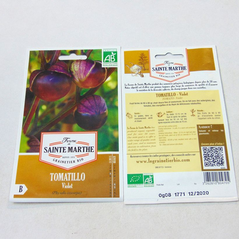 Example of Tomatillo - Ferme de Sainte Marthe - Physalis ixocarpa per pack of 30 seeds as you get
