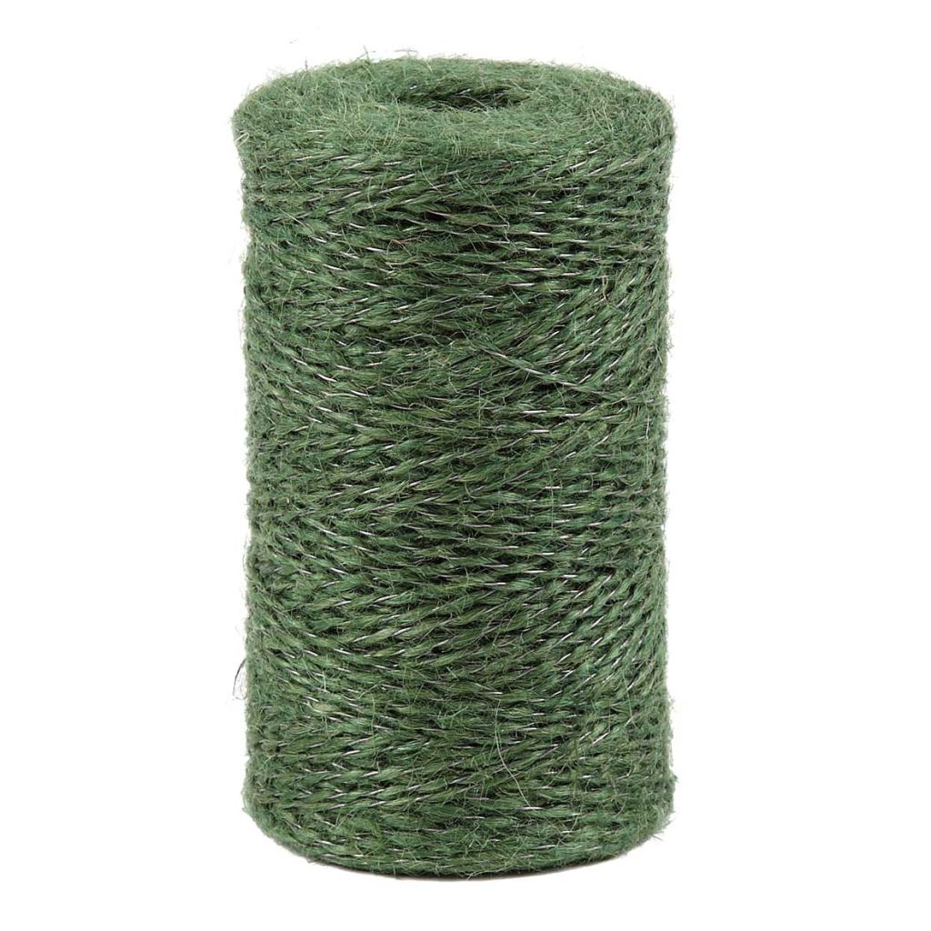 Weinrebe Bindfaden aus natürlicher Jute, verstärkt mit Stahldraht - Rolle 250g ±190m Ø1.4mm