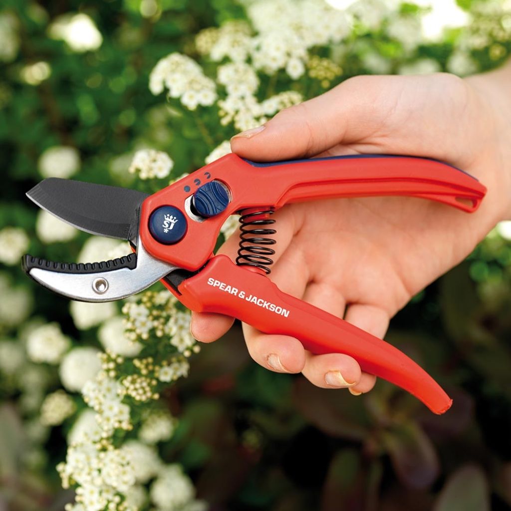 Amboss-Gartenschere mit verstellbaren Griffen von Spear & Jackson