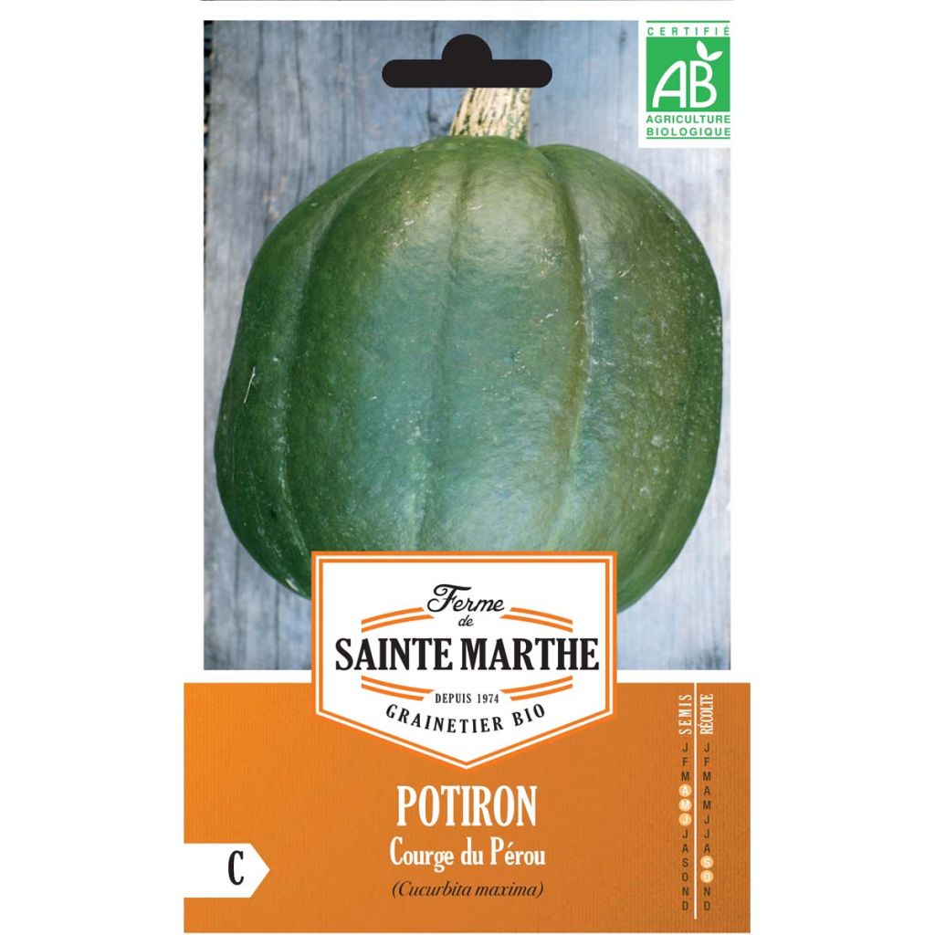 Riesen-Kürbis Courge du Pérou Bio - Ferme de Sainte Marthe